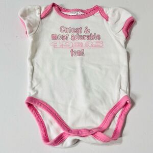 Team Apparel Girls 49ers Bodysuit   Sz 3-6m